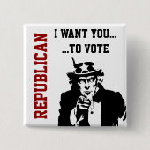 Stemming republikeinse Button (Voorkant)