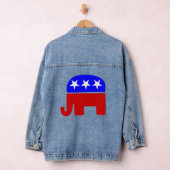 Stemming Republikeinse Olifant Politiek Verkiezing Denim Jacket (Hangar)