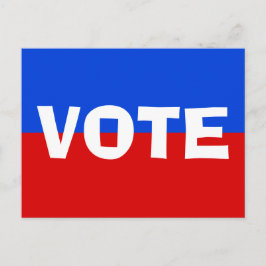 Stemming: Rode Witte Blauwe Politieke Verkiezingsc Briefkaart