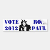 STEMMING RON PAUL 2012 BUMPERSTICKER (Voorkant)