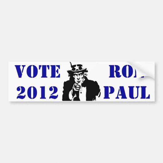STEMMING RON PAUL 2012 BUMPERSTICKER (Voorkant)