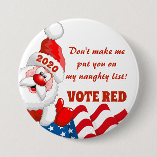 STEMMING ROOD - REPUBLIEK 2020 VERKIEZINGEN RONDE BUTTON 7,6 CM