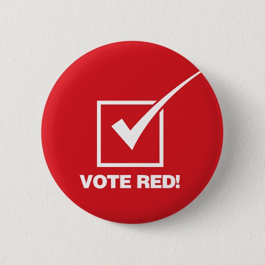 Stemming rood - vast ronde button 5,7 cm (Voorkant)