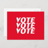 "Stemming" rood-wit Briefkaart (Voorkant / Achterkant)