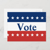 Stemming rood wit en blauw met sterren briefkaart (Voorkant / Achterkant)