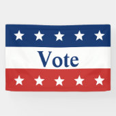 Stemming rood wit en blauw met sterren spandoek (Horizontaal)