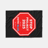 Stemming Save Democracy Stop Project 2025 Fleece Deken (Voorkant (Horizontaal))