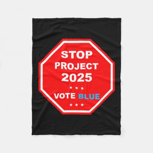 Stemming Save Democracy Stop Project 2025 Fleece Deken (Voorkant)