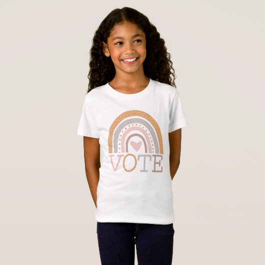 Stemming | Schuif- en regenboogtekst Grafisch ontw T-shirt (Voorkant volledig)
