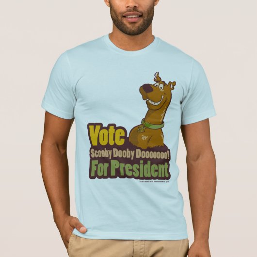Stemming: scooby Dooby Doo voor President T-shirt (Voorkant)