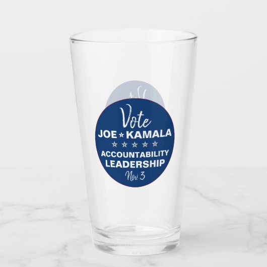 Stemming: Sjabloon van Joe Biden Kamala Harris 202 Glas (Achterkant)