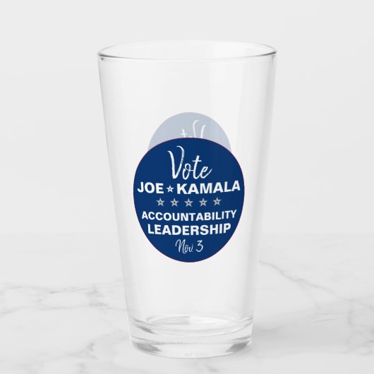 Stemming: Sjabloon van Joe Biden Kamala Harris 202 Glas (Voorkant)