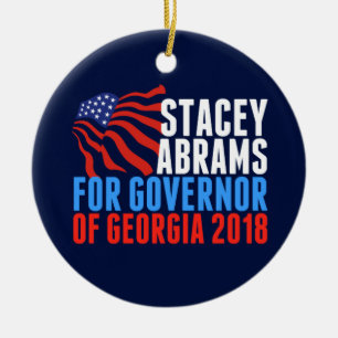 Stemming: Stacey Abrams for Georgia Governor 2018 Keramisch Ornament