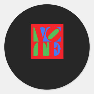 Stemming - Stem blauw - Stem rood - Presidentiële  Ronde Sticker