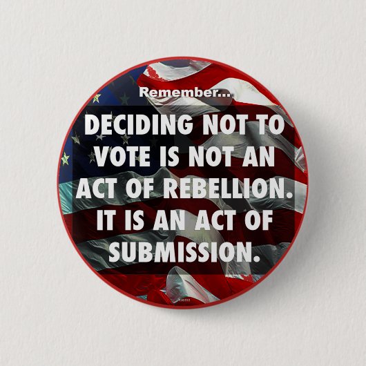 STEMMING - STEMMING NIET INGEDIEND RONDE BUTTON 5,7 CM (Voorkant)