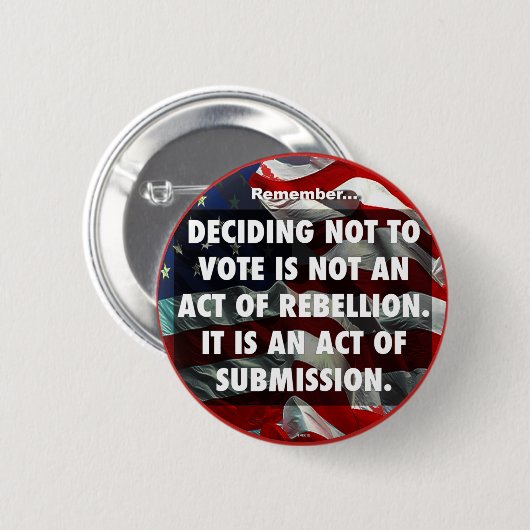 STEMMING - STEMMING NIET INGEDIEND RONDE BUTTON 5,7 CM (Voorkant /achterkant)