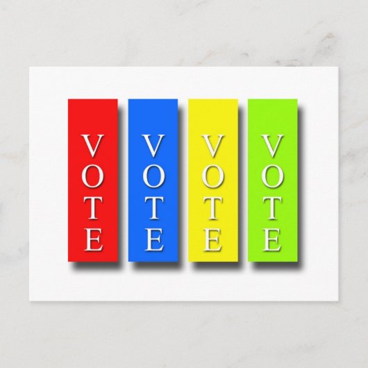 Stemming stemming stemming briefkaart (Voorkant)