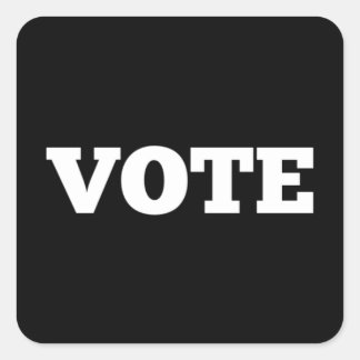 Stemming Sticker op zwarte achtergrond