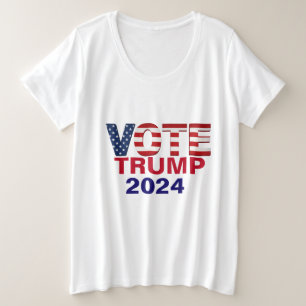 Stemming: TRUMP 2024 plus grootte T-shirt