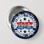 Stemming trump; Haal Duke Ronde Button 7,6 Cm (Voorkant /achterkant)