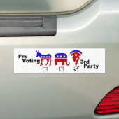 Stemming van de derde partij: Pizza Party. Bumpers Bumpersticker (Op auto)