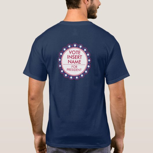 Stemming Verkiezing Aangepaste T-shirt politieke c (Achterkant)