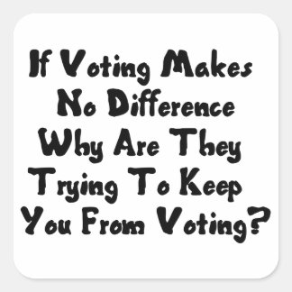 STEMMING VERKRIJGEN VIERKANTE STICKER