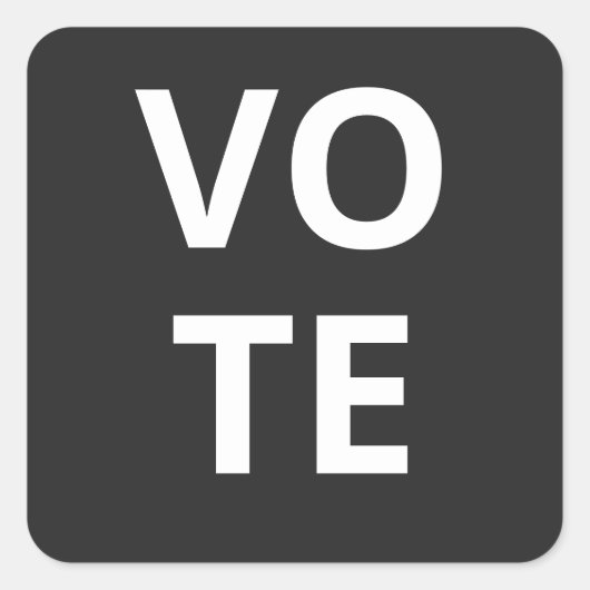 STEMMING VIERKANTE STICKER (Voorkant)