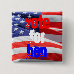 Stemming voor Ben Carson, presidentsverkiezingen Vierkante Button 5,1 Cm