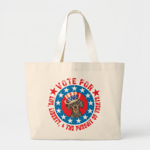 Stemming voor Dachshund Grote Tote Bag