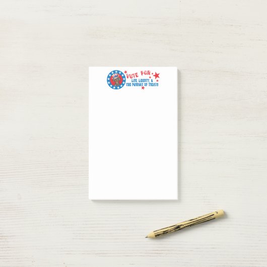 Stemming voor Dachshund Post-it® Notes (Op bureau)