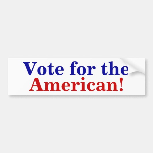 Stemming voor de Amerikaanse Bumpersticker (Voorkant)