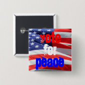 Stemming voor de Inspirerend presidentsverkiezinge Vierkante Button 5,1 Cm (Voorkant /achterkant)