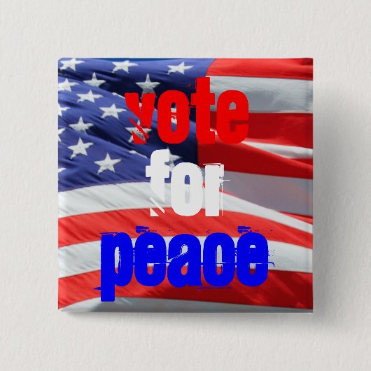 Stemming voor de Inspirerend presidentsverkiezinge Vierkante Button 5,1 Cm (Voorkant)