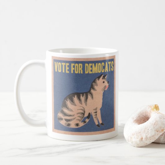 Stemming voor Democraten Koffiemok (Met donut)