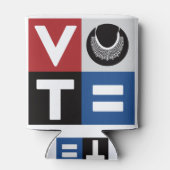 Stemming voor gelijke behandeling van mannen en vr blikjeskoeler (Achterkant)