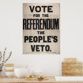 Stemming voor het referendum over het volksvetorec poster (Keuken)