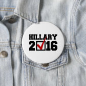 STEMMING VOOR HILLARI 2016. RONDE BUTTON 4,0 CM (In situ)
