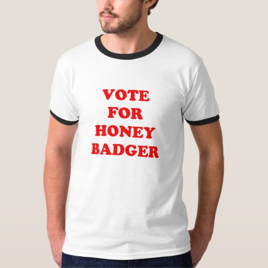 Stemming voor honingbadger t-shirt (Voorkant)