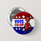 Stemming voor medebeslissing ronde button 5,7 cm (Voorkant /achterkant)