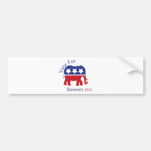 Stemming voor Mitt Romney 2012 Bumpersticker (Voorkant)