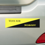 Stemming voor niemand 2 bumpersticker (Op auto)