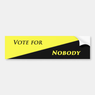 Stemming voor niemand 2 bumpersticker
