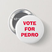 STEMMING VOOR PEDRO RONDE BUTTON 5,7 CM (Voorkant /achterkant)