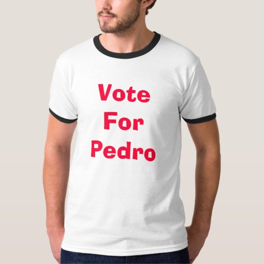 Stemming voor Pedro T-shirt (Voorkant)
