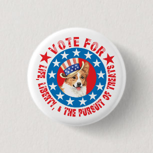 Stemming voor Pembroke Welsh Corgi Ronde Button 3,2 Cm