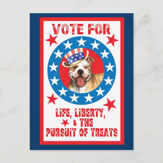 Stemming voor Pit Bull Briefkaart (Voorkant)