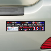 Stemming voor President Mitt Romney in 2012 Bumpersticker (Op auto)