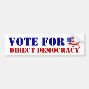 STEMMING VOOR RECHTSTREEKSE DEMOCRATIE Amerika doo Bumpersticker