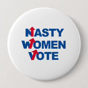 Stemming voor vrouwen in het asty — presidentsve ronde button 4,0 cm